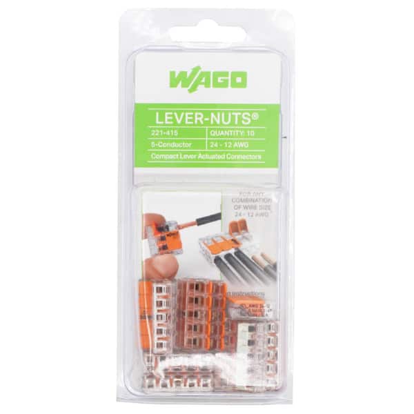 WAGO 221-415/996-010 5-Wire Lever Nuts Conductor Compact Splicing