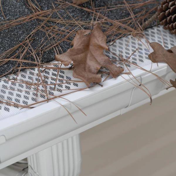 Wintcomfort 35 Pack Stainless Steel Micro Mesh Gutter Guard For 4", 5", 6" Gutter System, Universal Leaf Filter Prevent Roof Clogged Downspouts, Easy DIY Installation, 48 Ft, White