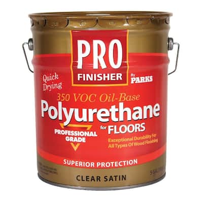 Pro Finisher 5 gal. Clear Satin 350 VOC Oil-Based Polyurethane for Floors