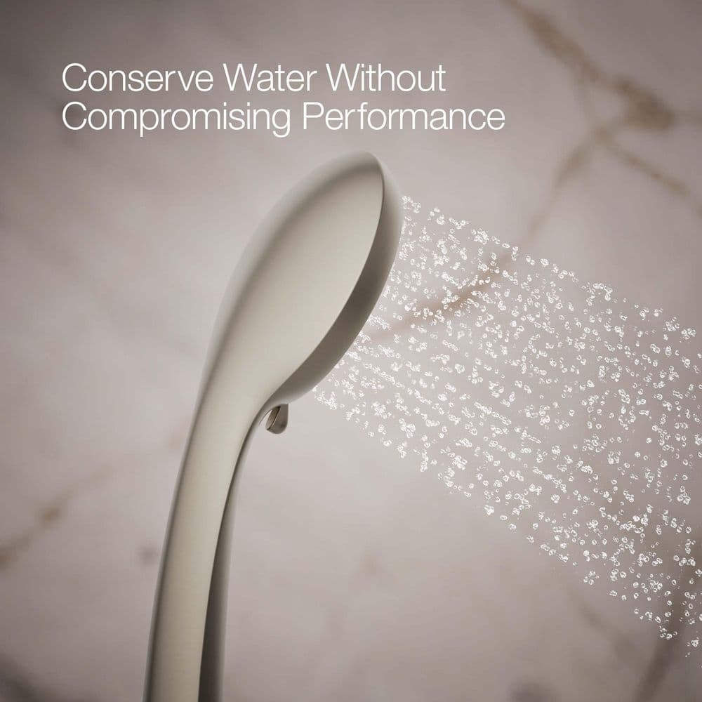 Vibrant Brushed Nickel Multifunction Wall Mounted Handheld Shower Head