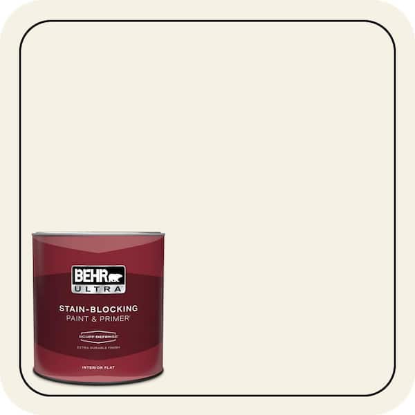 BEHR ULTRA 1 qt. #BWC-01 Simply White Extra Durable Flat Interior Paint & Primer