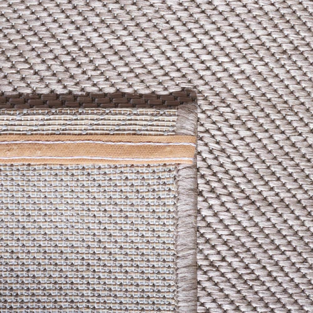 Easy-Care Synthetic 4' x 6' Non-Slip Rectangular Rug in Beige