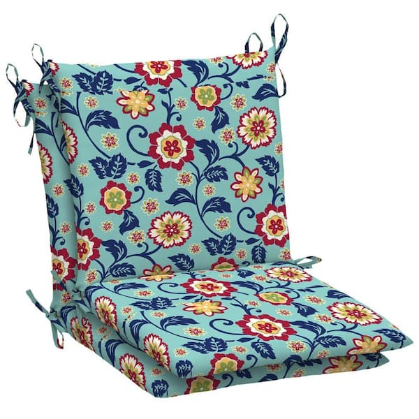 Arden Beach Floral Mid Back Outdoor Chair Cushion (2-Pack)-DISCONTINUED