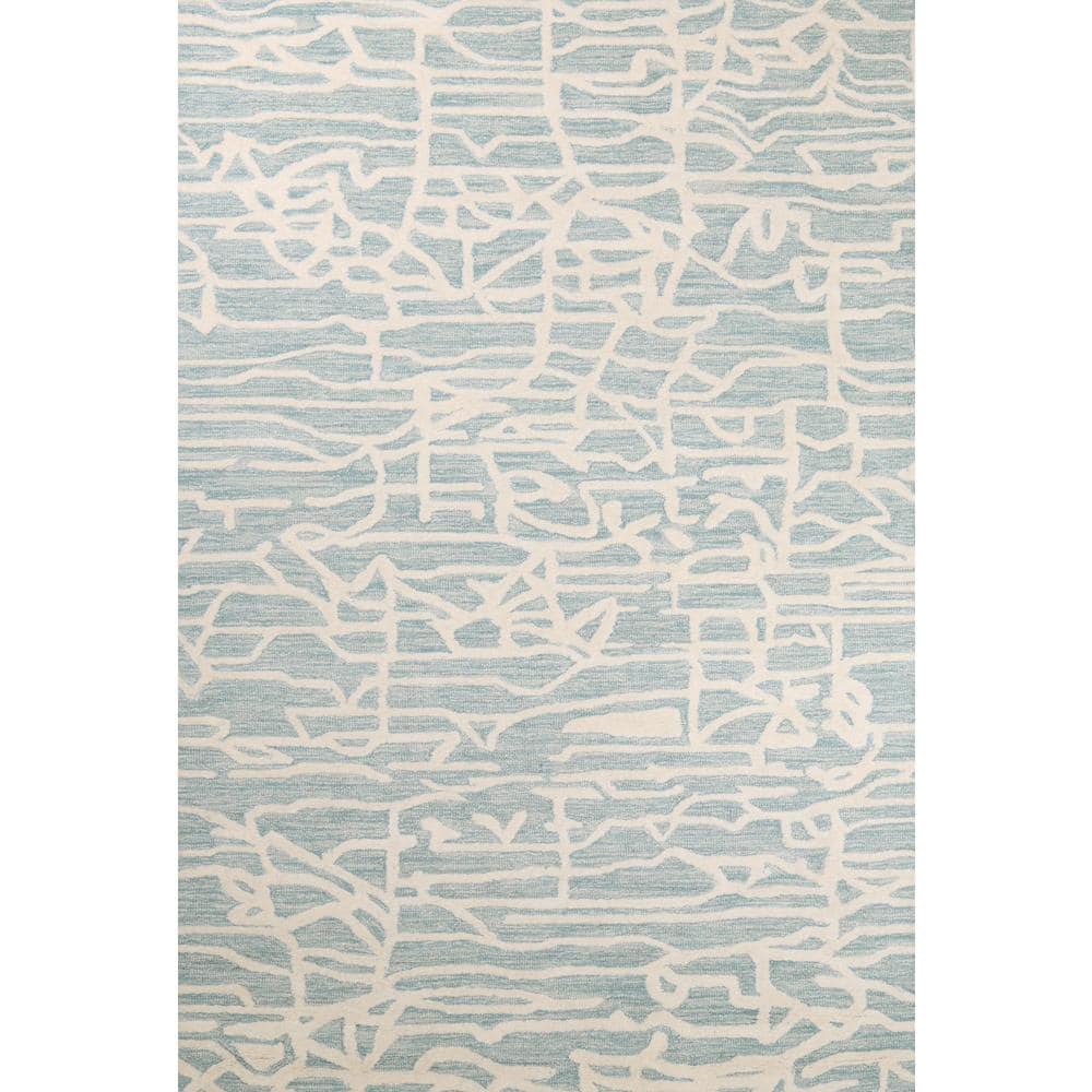 Nilito Teal 3 ft. x 8 ft. Geometric Transitional Area Rug Runner