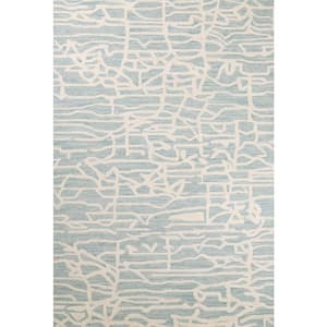 Nilito Teal 5 ft. x 8 ft. (5 ft. x 7 ft. 6 in.) Geometric Transitional Area Rug
