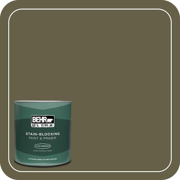 BEHR ULTRA 1 qt. #PPU9-01 Alligator Skin Extra Durable Semi-Gloss Enamel Interior Paint & Primer