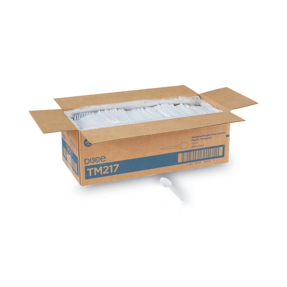 DIXIE White Heavy Mediumweight Disposable Polystyrene Utensils