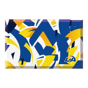 Los Angeles Rams XFIT Design 19 in. x 30 in. Rubber Scraper Door Mat