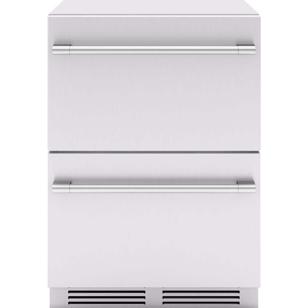 Presrv 24 in. 5.1 cu. Ft. Dual Zone Outdoor Refrigerator Drawers in Stainless Steel
