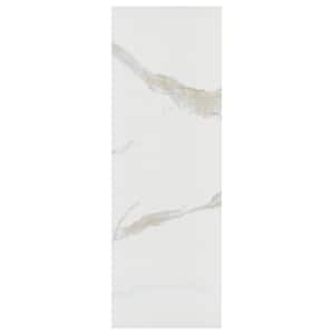 Thanos Ivory 32 in. W x 96 in. L Polished Porcelain Floor and Wall Tile (20.67 sq. ft./Case)