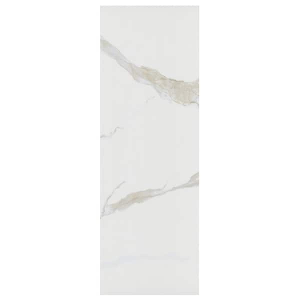 Thanos Ivory 32 in. W x 96 in. L Polished Porcelain Floor and Wall Tile (20.67 square feet /Case)