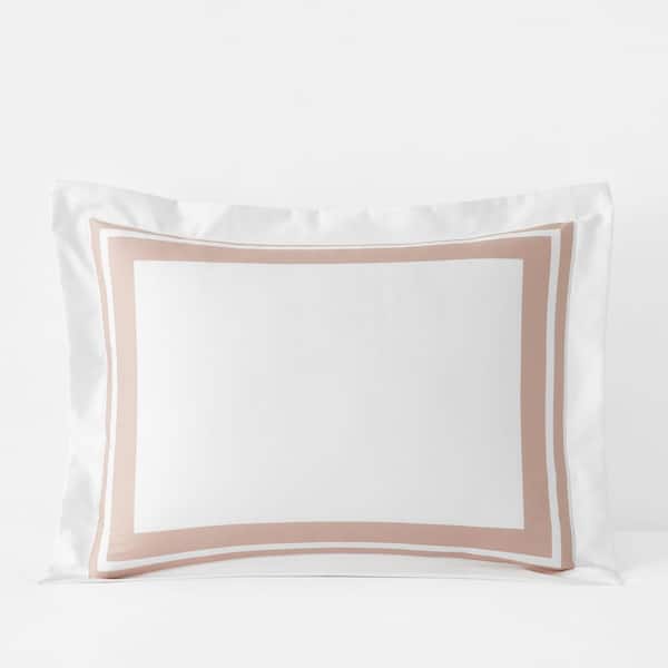 The Company Store Legends Hotel Double Border Rose Wrinkle-Free Supima Cotton Standard Sham