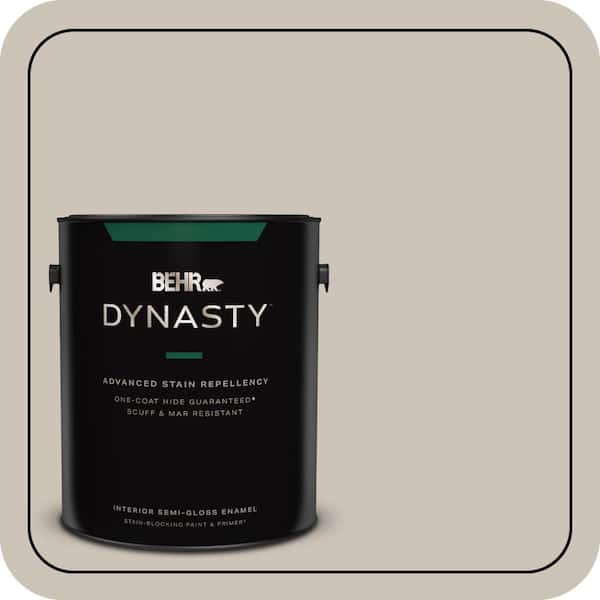 BEHR DYNASTY 1 gal. Designer Collection #DC-009 Vintage Pewter Semi-Gloss Enamel Interior Stain-Blocking Paint & Primer