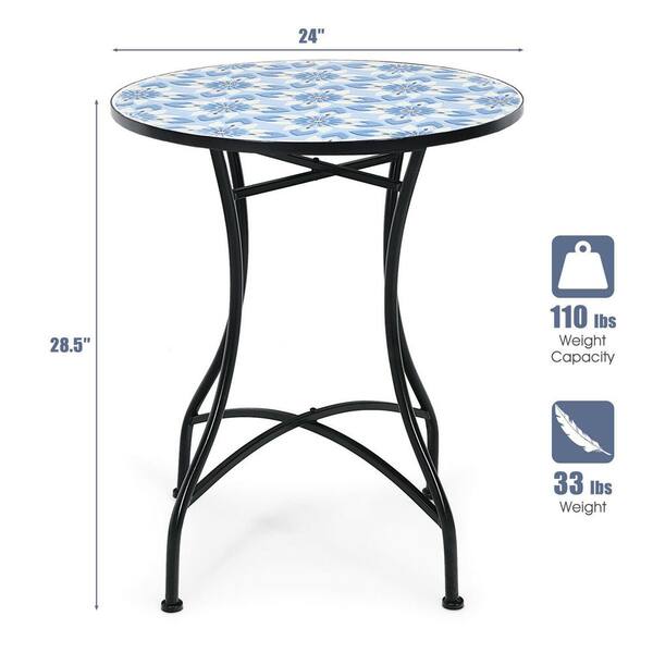 outdoor tile bistro table