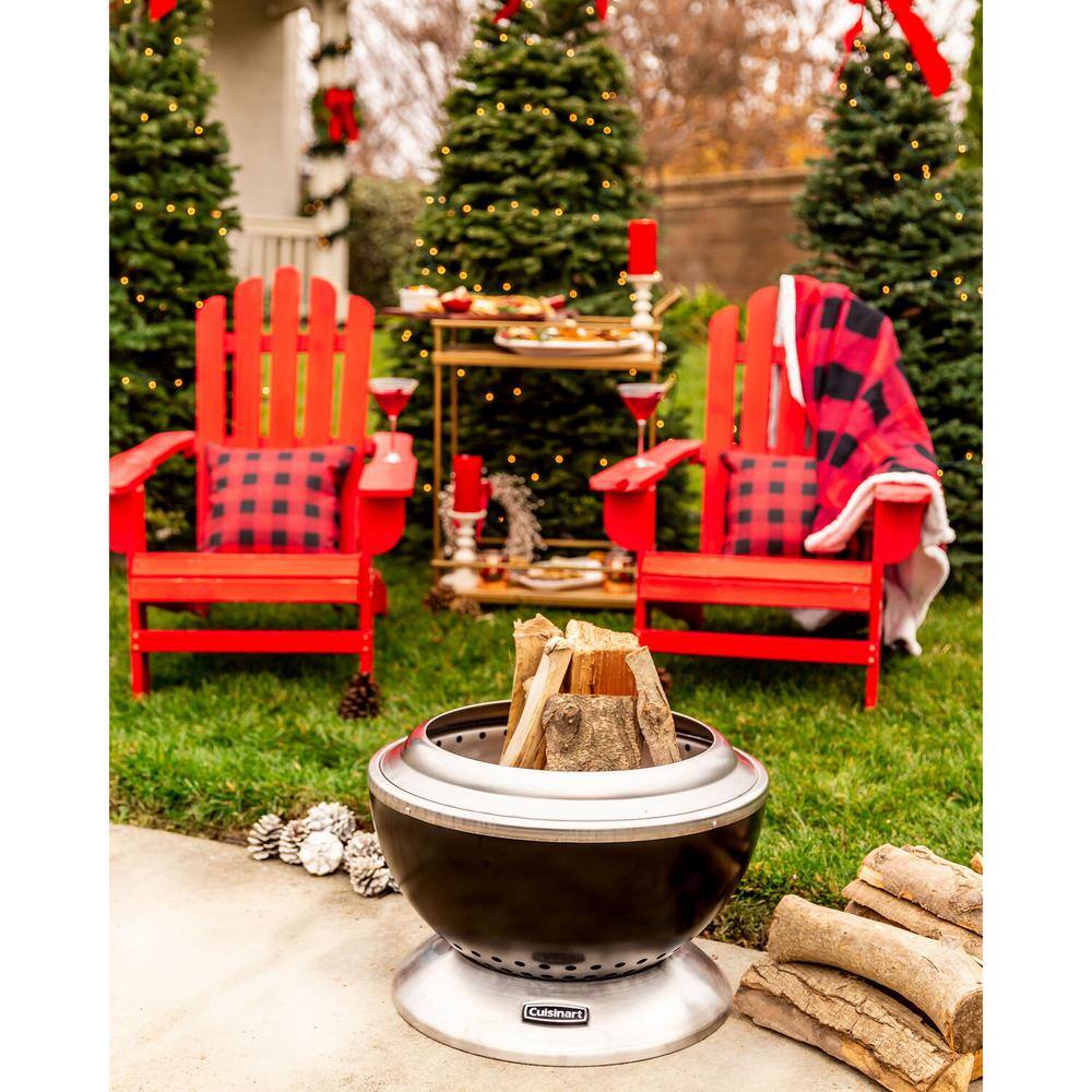 Cuisinart 25" Black Stainless Steel Smokeless Fire Pit