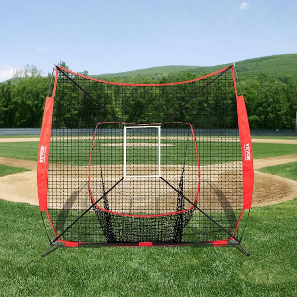 VEVOR 7 x 7 ft. Baseball Softball Practice Net with Bow Frame
