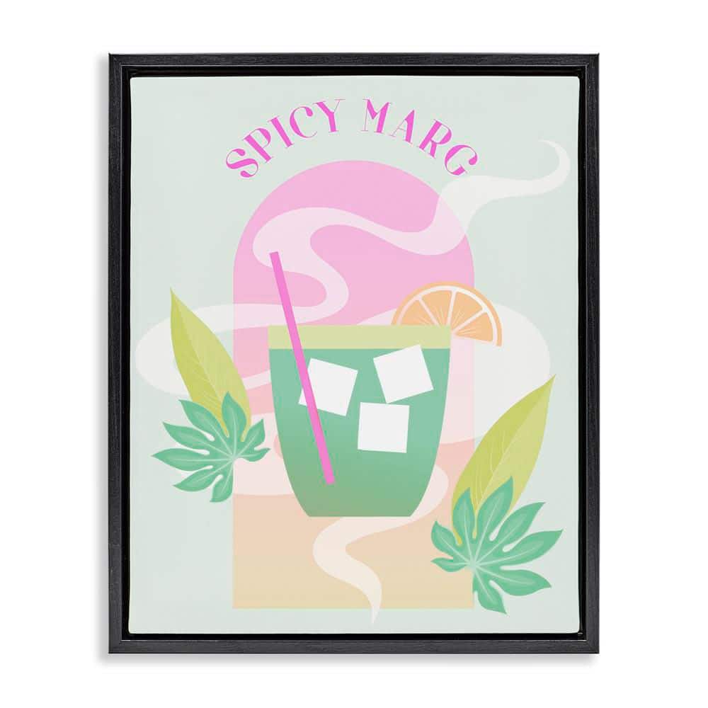 Spicy Marg Cocktail by Daphne Polselli Black Floater Frame Food Graphic Art Print 21 in. x 17 in. price history on PriceWatchPro