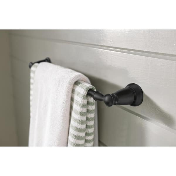 Banbury 24 in. Towel Bar in Matte Black (2-Pack Combo)
