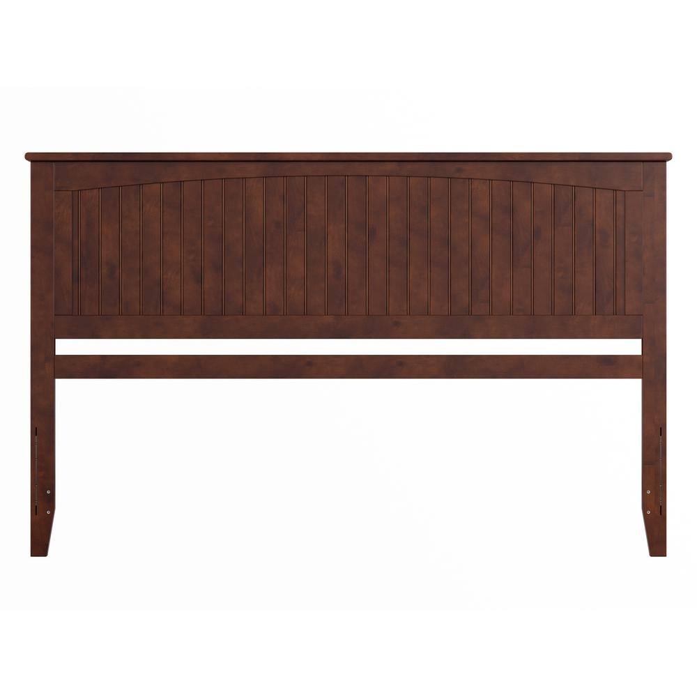 AFI Nantucket Walnut Brown King Solid Wood Panel Headboard with