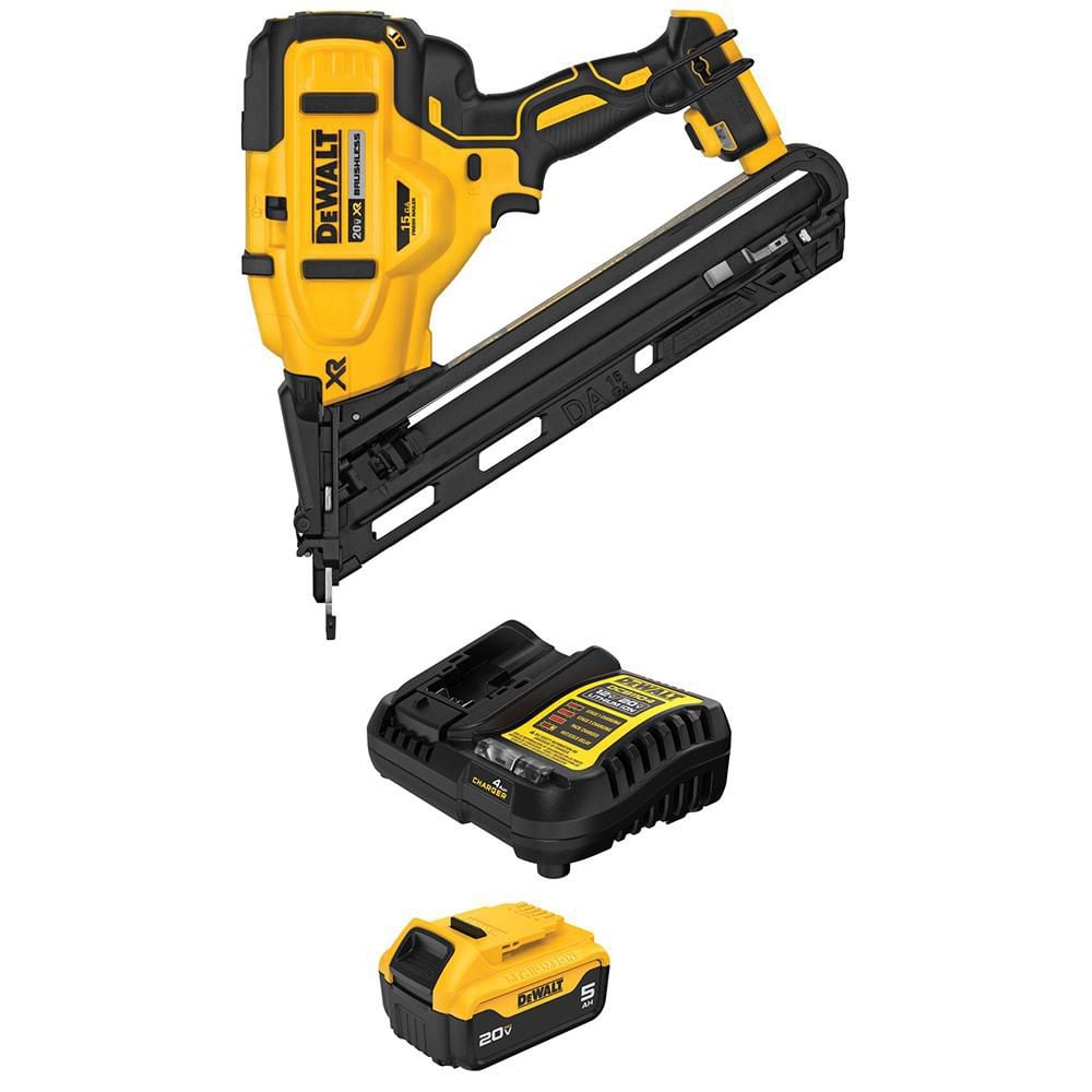 20V MAX XR Lithium-Ion Cordless 15-Gauge Angled Finish Nailer with 20V MAX Lithium-Ion 5.0 Ah Battery and Charger price history on PriceWatchPro