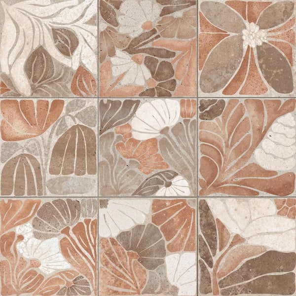 Adagio Decor Fiori 10 in. x 10 in. Porcelain Floor and Wall Tile (10.88 sq. ft. /Case)