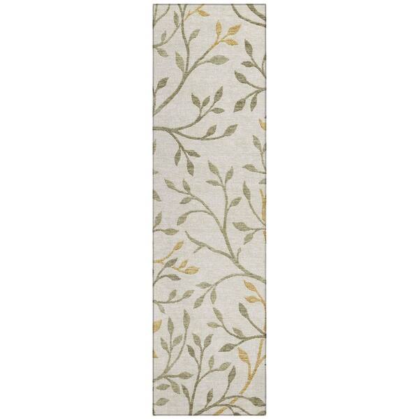 Chantille Machine Washable Indoor/Outdoor Abstract ACN3024 Ivory 2 ft. x 7 ft. Runner Rug