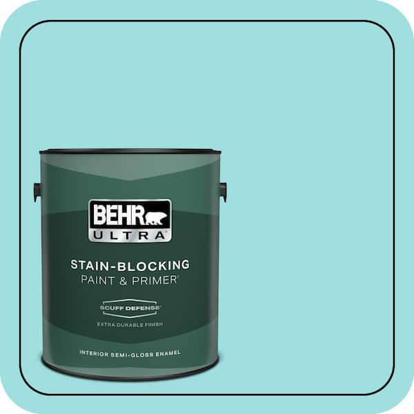 BEHR ULTRA 1 gal. #P460-2 Tropical Waterfall Extra Durable Semi-Gloss Enamel Interior Paint & Primer