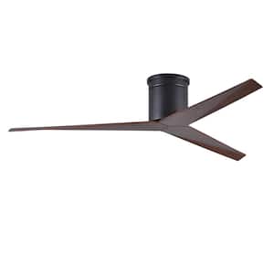 Eliza 56 in. Indoor/Outdoor Matte Black Ceiling Fan with Remote Control and Wall Control