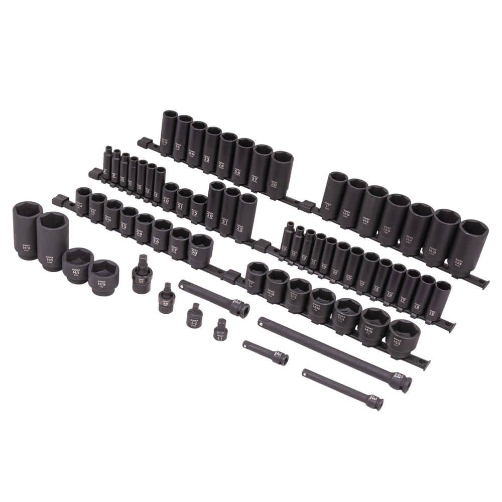 SUNEX TOOLS 68 Piece Mixed Dr Master Impact Socket Set 1068 - The