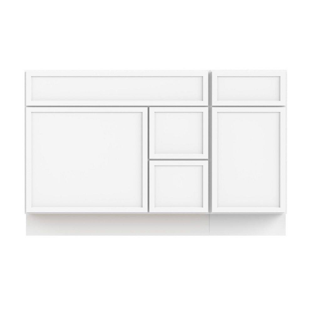 51 in. W x 21 in. D x 32.5 in. H Bath Vanity Cabinet without Top in White (Unassembled) price history on PriceWatchPro