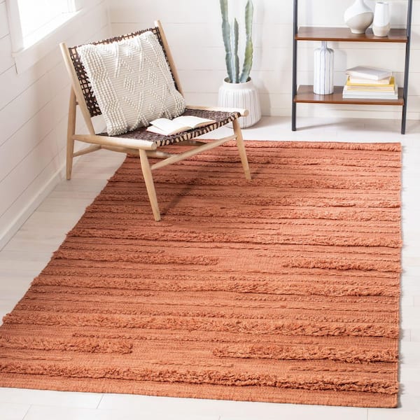 Vermont 8 ft. x 10 ft. Rust/Orange Marle High-Low Area Rug