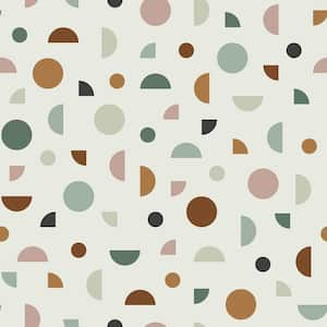 Brown Marilee Circles Matte Paper Non-Pasted Wallpaper Roll