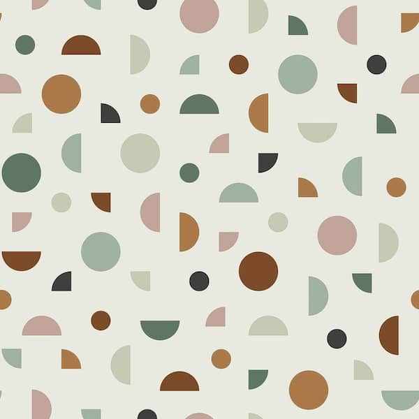Chesapeake Brown Marilee Circles Matte Paper Non-Pasted Wallpaper Roll