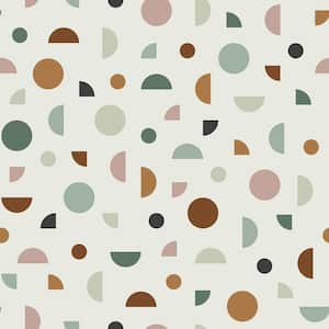 Multi-Colored Marilee Circles Matte Non-Pasted Wallpaper Sample