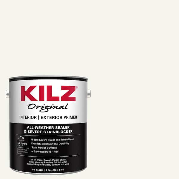Kilz Original 1 Gal White Oil Based, Kilz Interior Exterior Basement And Masonry Waterproofing Paint White 1 Gal