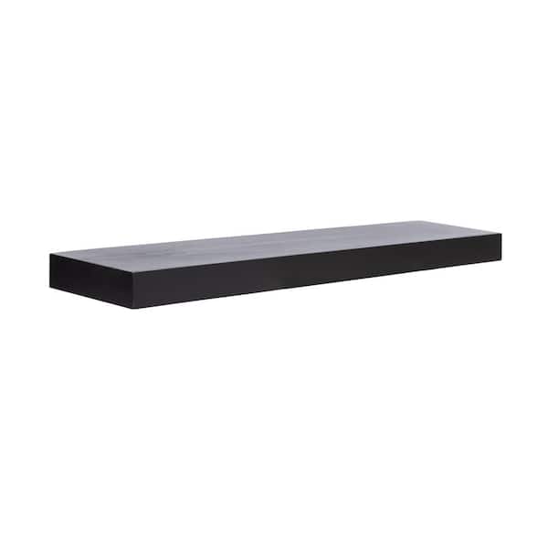 Havlock 36.00 in. W x 8.00 in. D Black MDF Floating Shelf Decorative Wall Shelf
