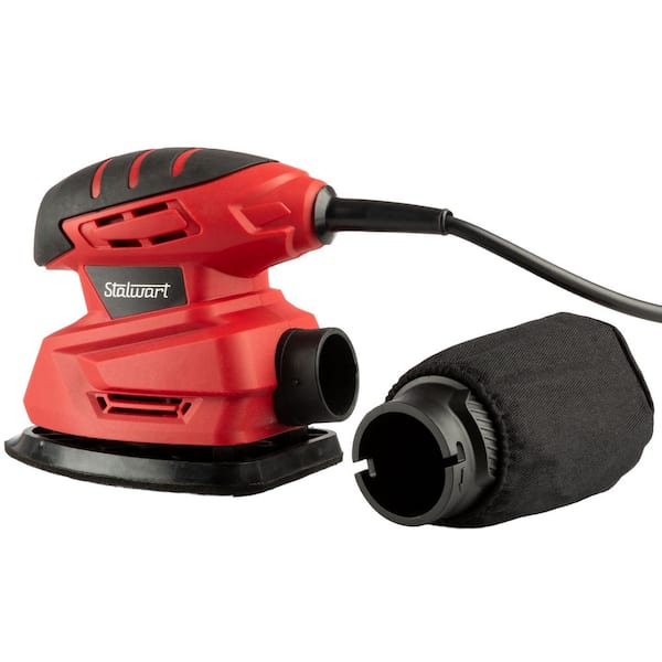 120-Volt Red Electric Hand Sanders for Wood - 15-Amp Corded Mouse Detail Sander with Dust Collection System
