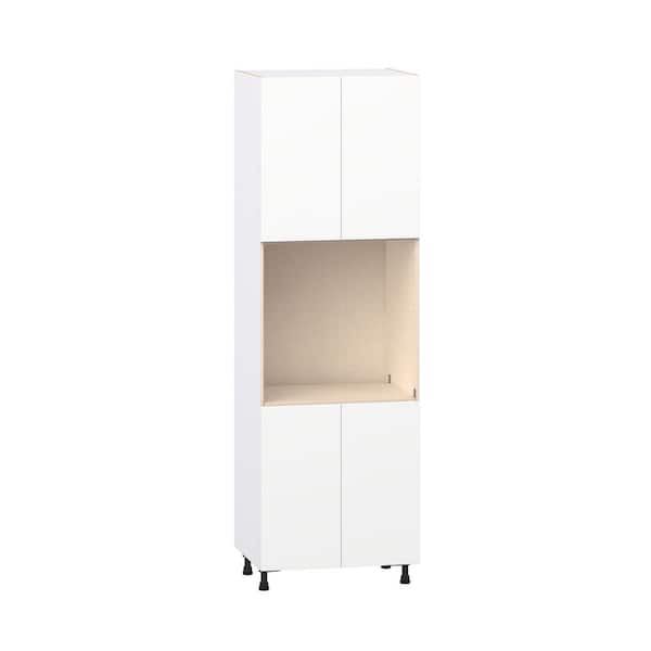 Timberline 30 in. W x 24 in. D x 94.5 in. H Assembled Slab Pantry Kitchen Cabinet in Bright White