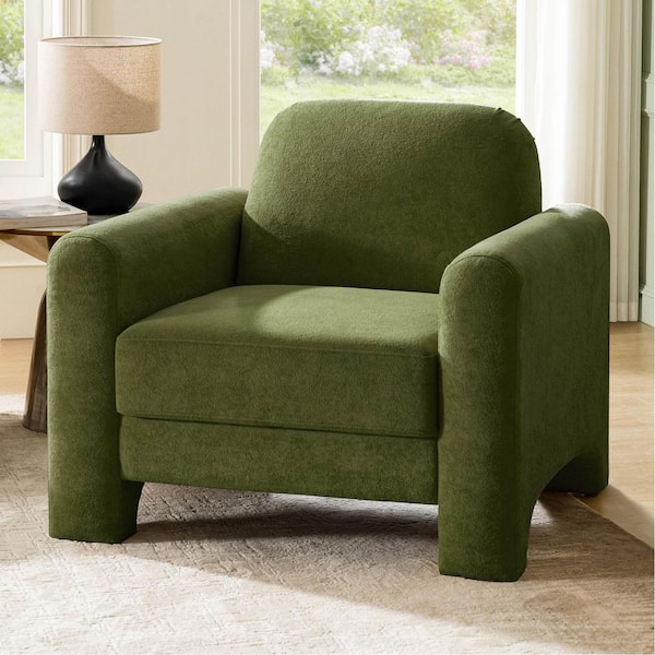 オリーブグリーン アームチェア JAYDEN CREATION Amara Olive Modern Polyester Arm Chair CHAY1609