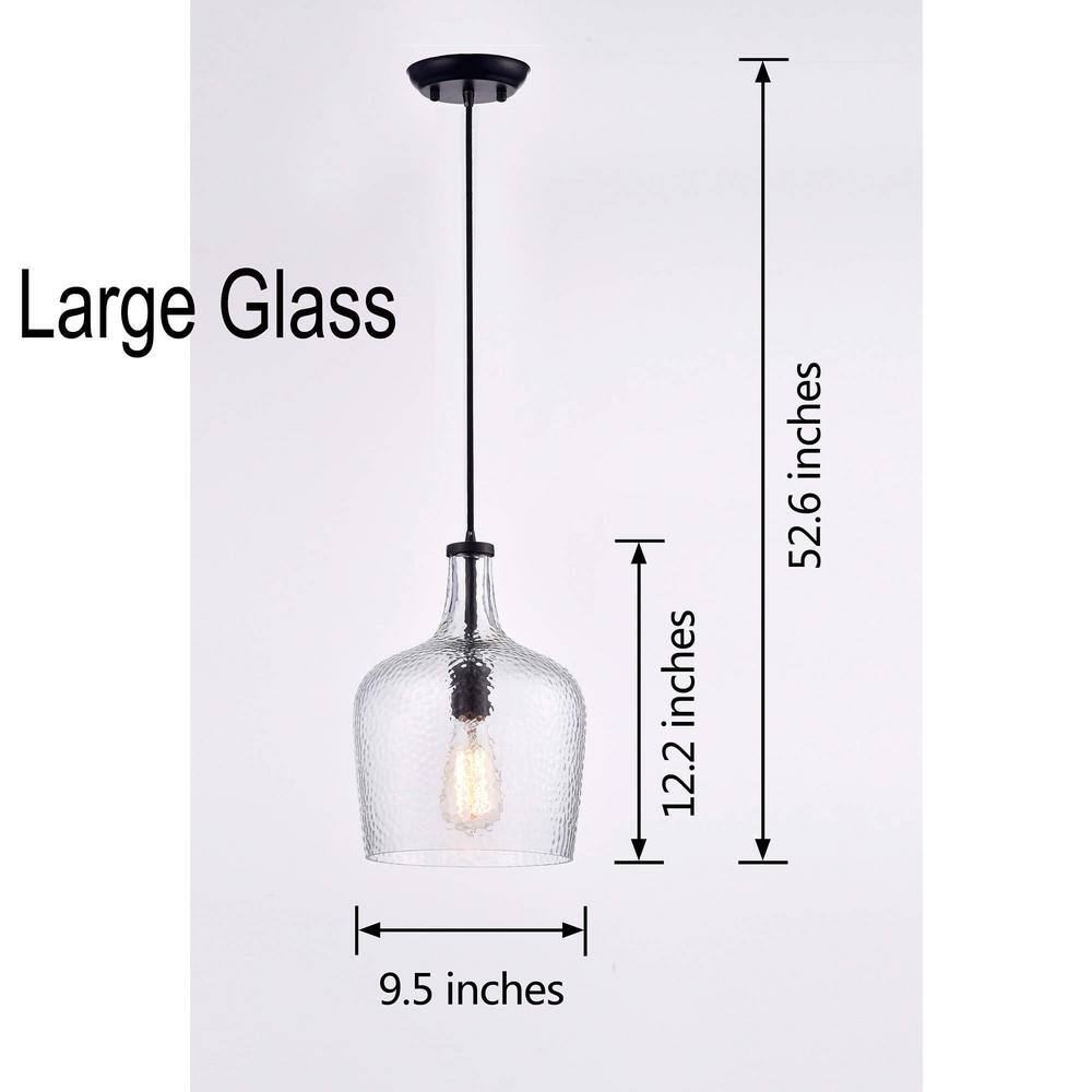 Belinda Antique Black Mouth-Blown Glass Pendant Chandelier