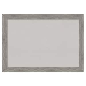 Regis Barnwood Grey Wood Framed Grey Corkboard 41 in. x 29 in. Bulletin Board Memo Board