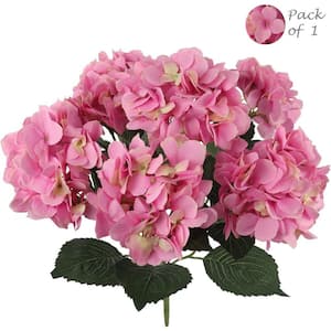 22" Pink Indoor/Outdoor Use Artificial Hydrangea Flower Home Office Decor, Floral Home by Artificial Flowers