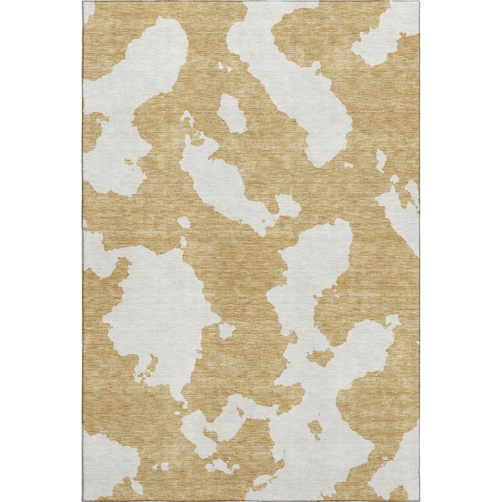 Mayfield Premium Machine Washable Abstract AMF975 Gold 9 ft. x 12 ft. Area Rug price history on PriceWatchPro