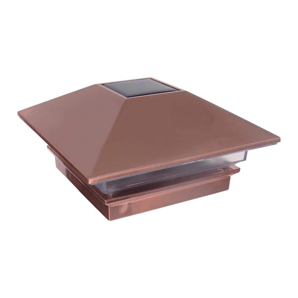 Black/White/Copper/Brown Color 5LED 78Lumens Plastic Solar Post Cap Lights 