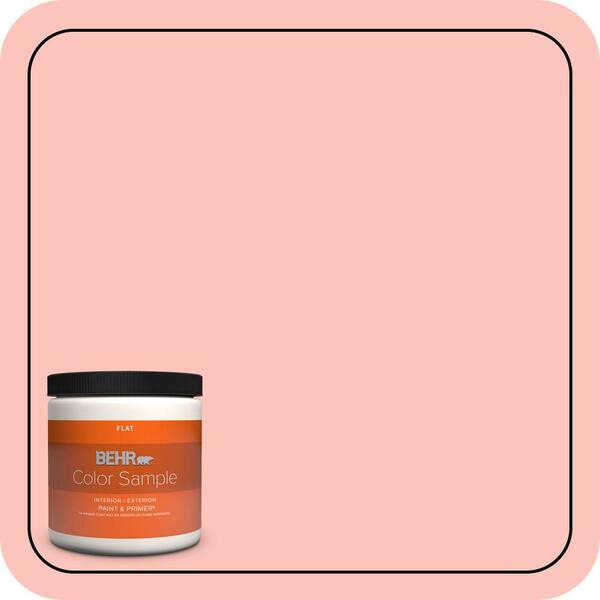 BEHR PREMIUM PLUS 8 oz. #170C-3 Coral Bells Flat Interior/Exterior Paint & Primer Color Sample