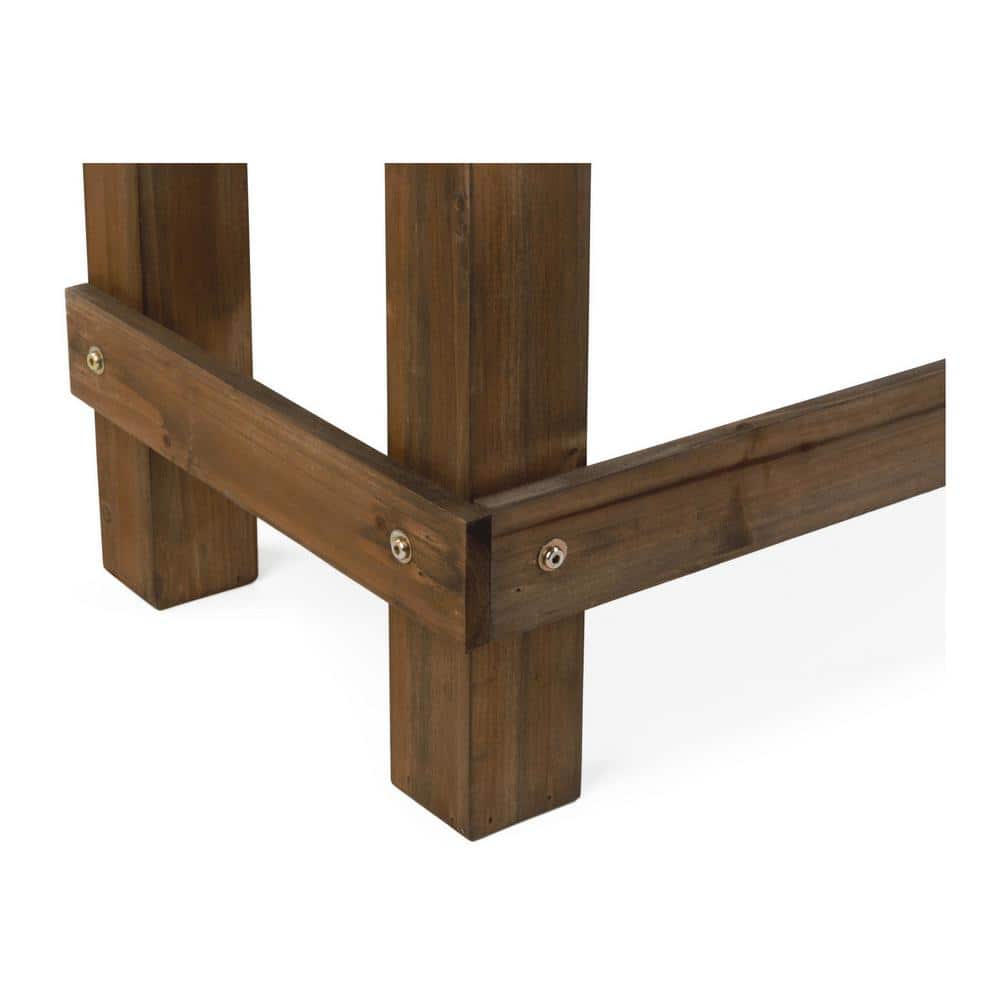 Farmhouse Natural Finish Solid Wood Console Table, 48x16 Inches