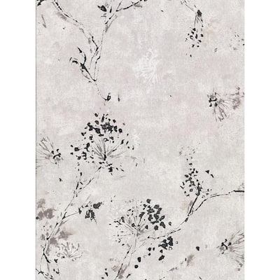 60.8 sq ft 27" x 324" Roll Wallpaper Metallic Damsk Rustic Neutral Wall Decor 