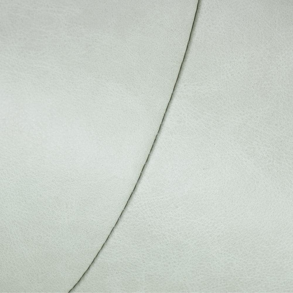 Mint Faux Leather Tufted Lawson Sofa with Sloped Arms