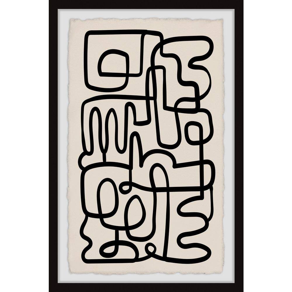"Critical Guide" by Marmont Hill Framed Abstract Art Print 18 in. x 12