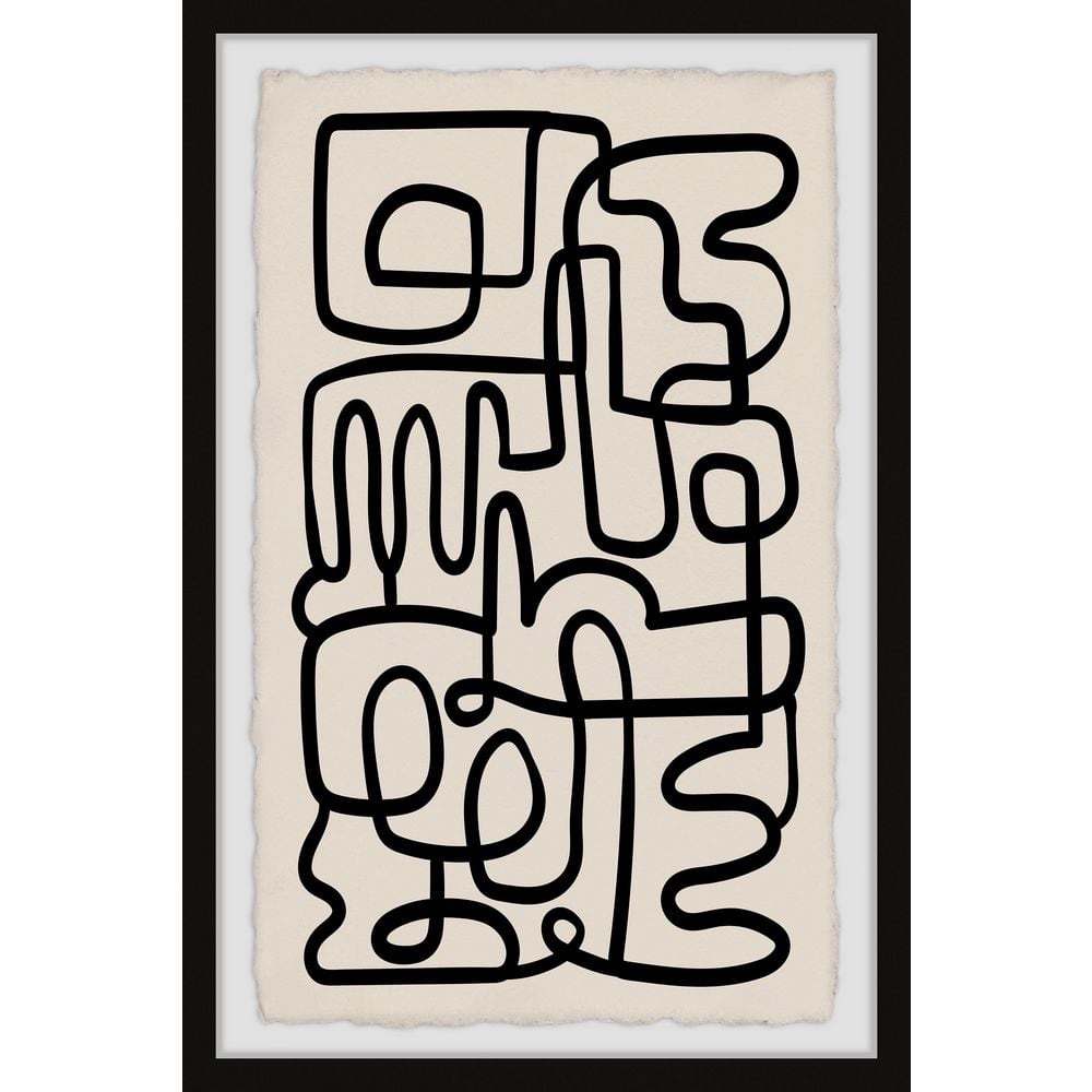 Critical Guide by Marmont Hill Framed Abstract Art Print 36 in. x 24 in.